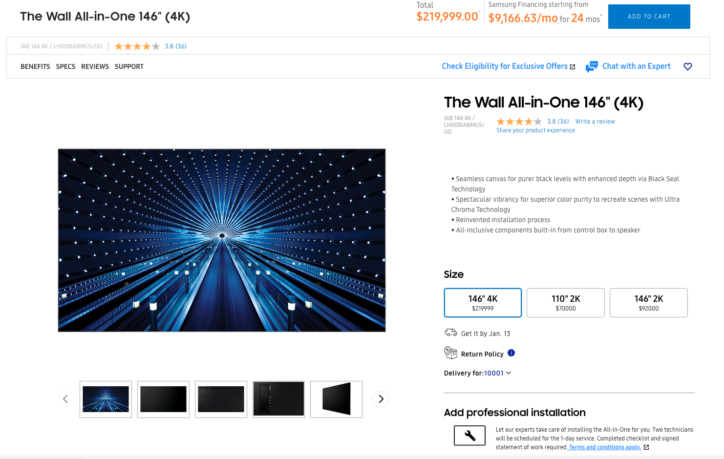 Samsung The Wall Micro LED TV